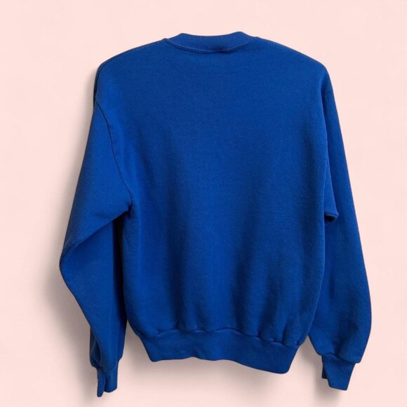 Vintage Jerzees Made In USA Cotton/Polyester Sweater Sweatshirt Blue Butterfly - Picture 7 of 8